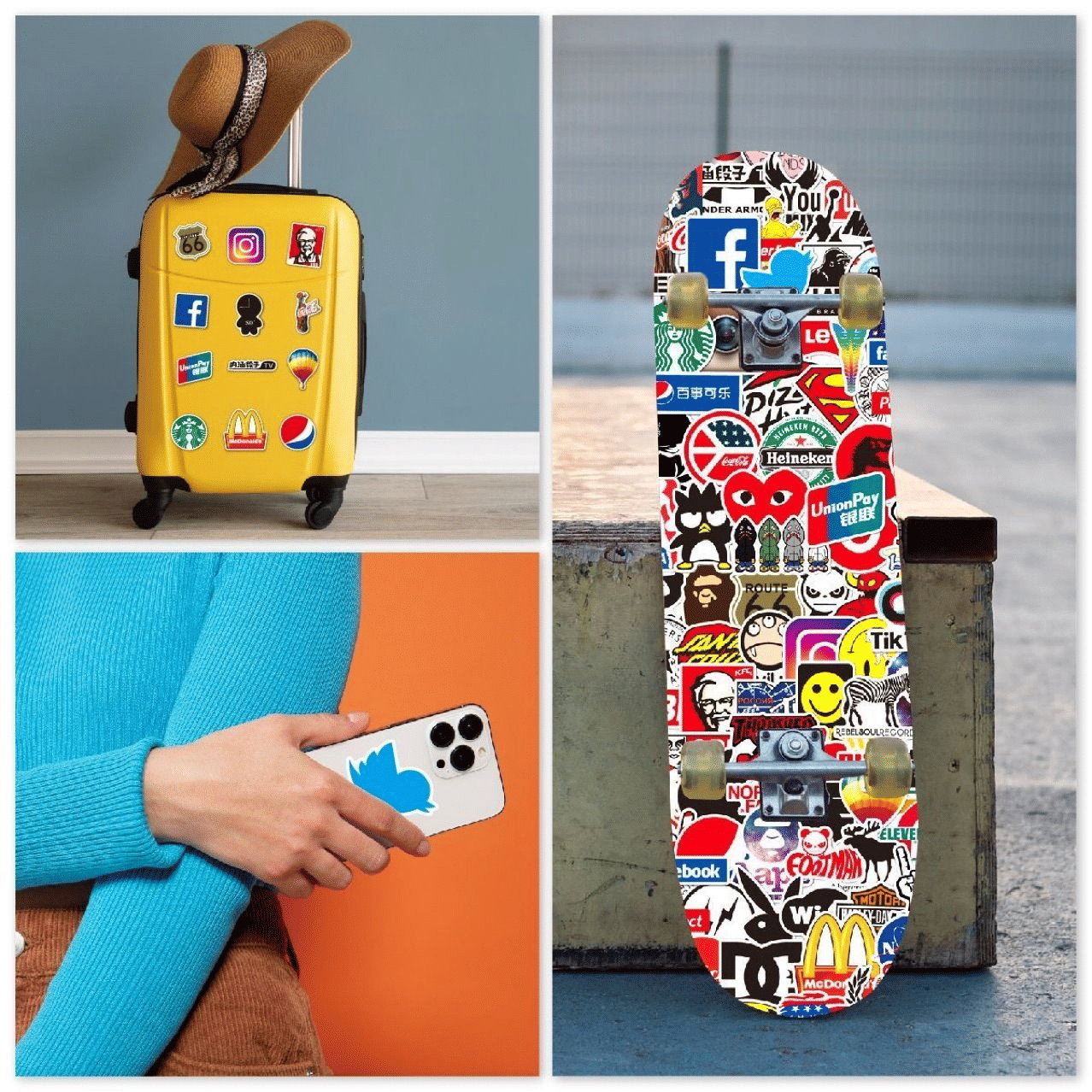 100PCS Trendy Graffiti Stickers Waterproof DIY Decals for Luggage Laptops