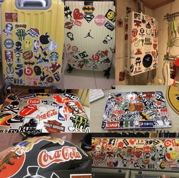 100PCS Trendy Graffiti Stickers Waterproof DIY Decals for Luggage Laptops