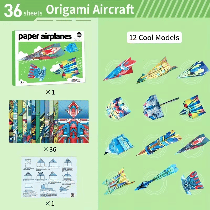 Complete Paper Airplane Folding Kit for Kids Beginners