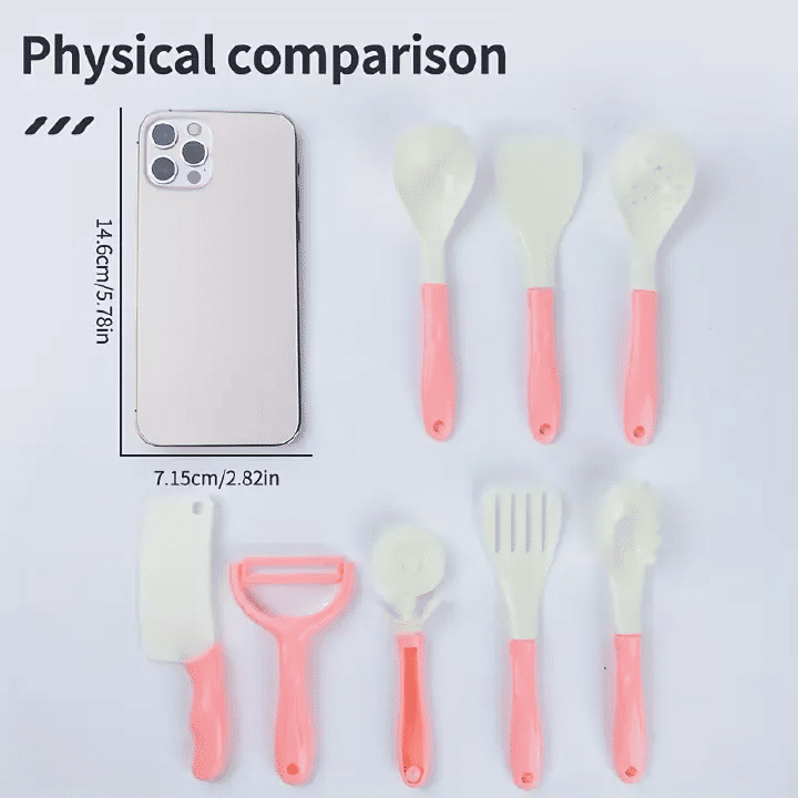 Generic Role-Play Kitchen Set for Toddlers with Realistic Food 28pcs