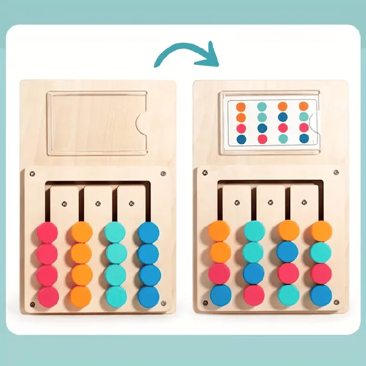 Generic Wooden Color Matching Maze for Toddlers Magnetic Board