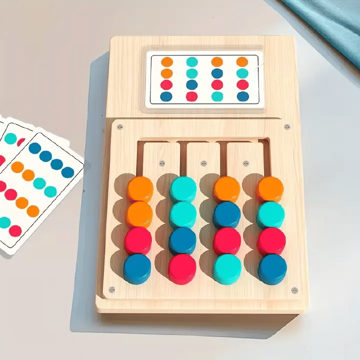 Generic Wooden Color Matching Maze for Toddlers Magnetic Board