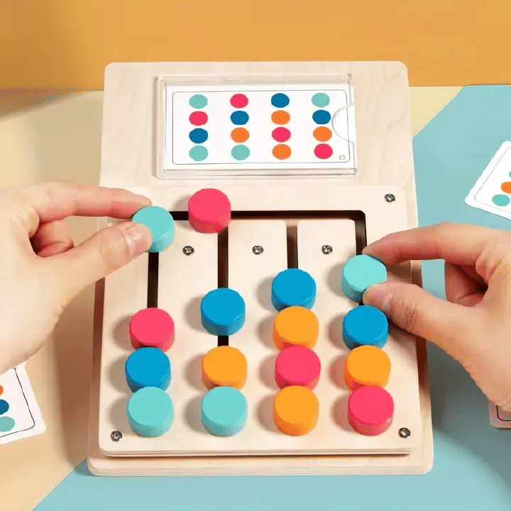 Generic Wooden Color Matching Maze for Toddlers Magnetic Board