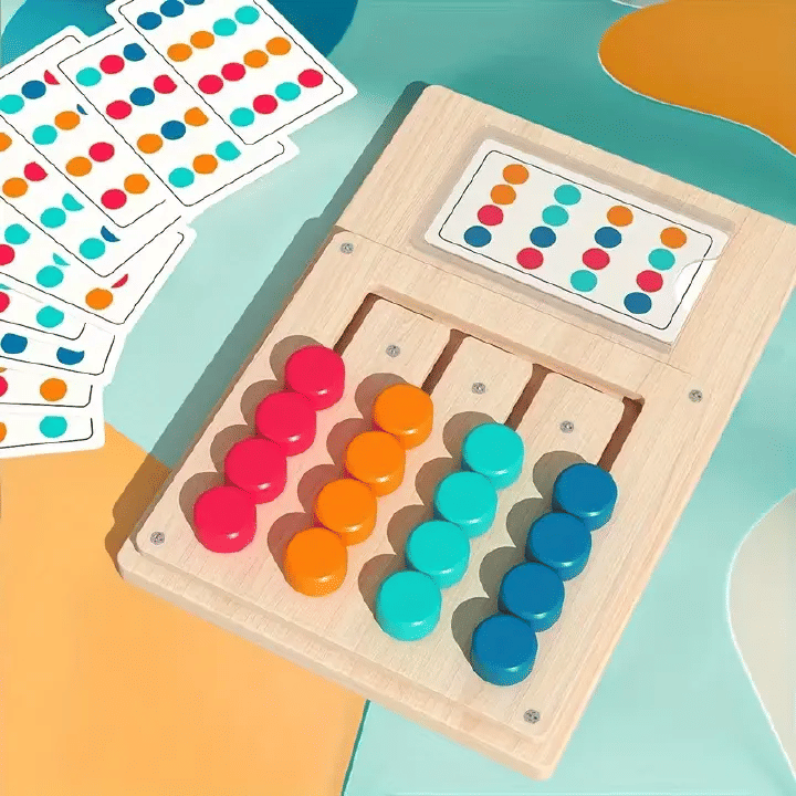 Generic Wooden Color Matching Maze for Toddlers Magnetic Board