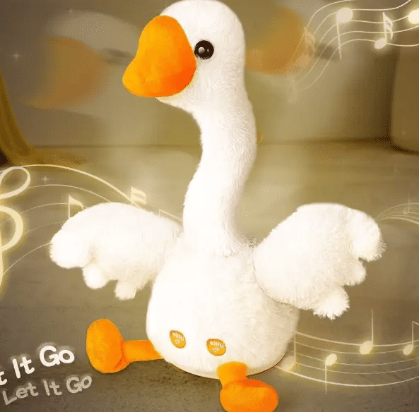 Silly White Goose Plush Toy Dancing Singing Interactive Stuffed Animal