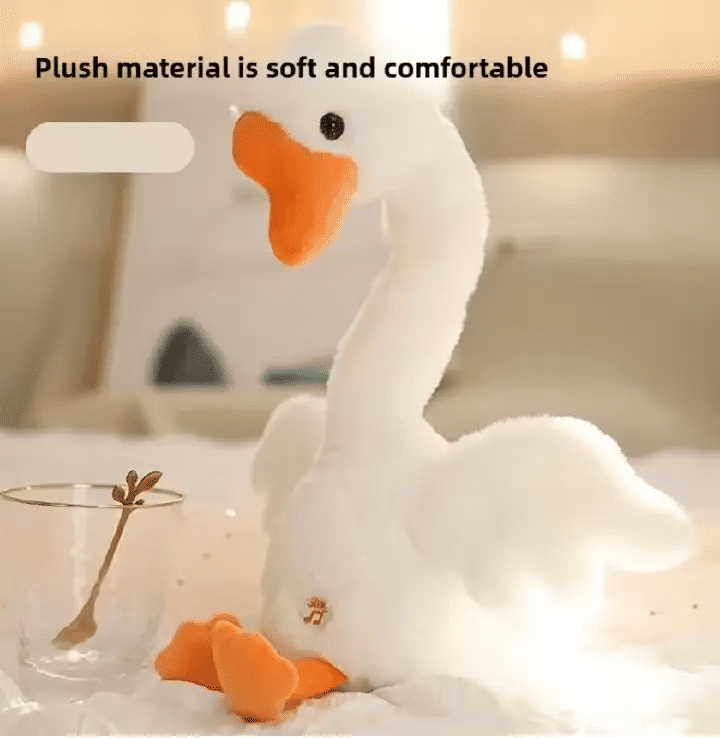 Silly White Goose Plush Toy Dancing Singing Interactive Stuffed Animal