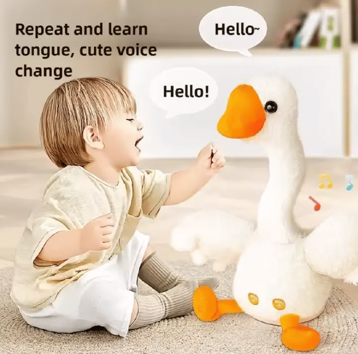 Silly White Goose Plush Toy Dancing Singing Interactive Stuffed Animal