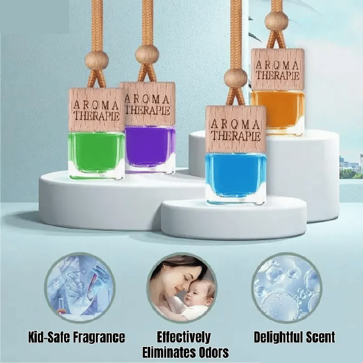 Car Hanging Perfume Air Freshener Pendant 4-Piece Set