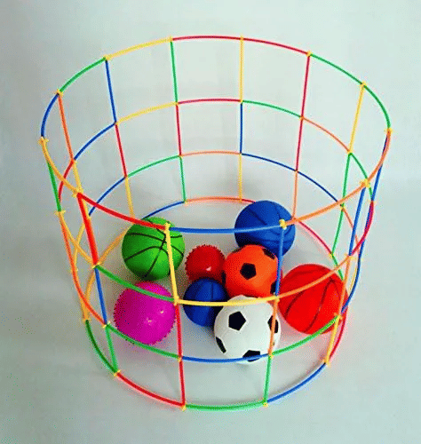 200-Piece Kids STEM Building Straw Constructor Construction Toy Set Colorful