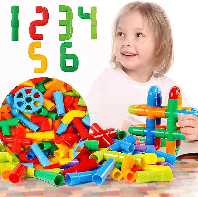150-Piece STEM Educational Tube Pipe Building Blocks Toy Set