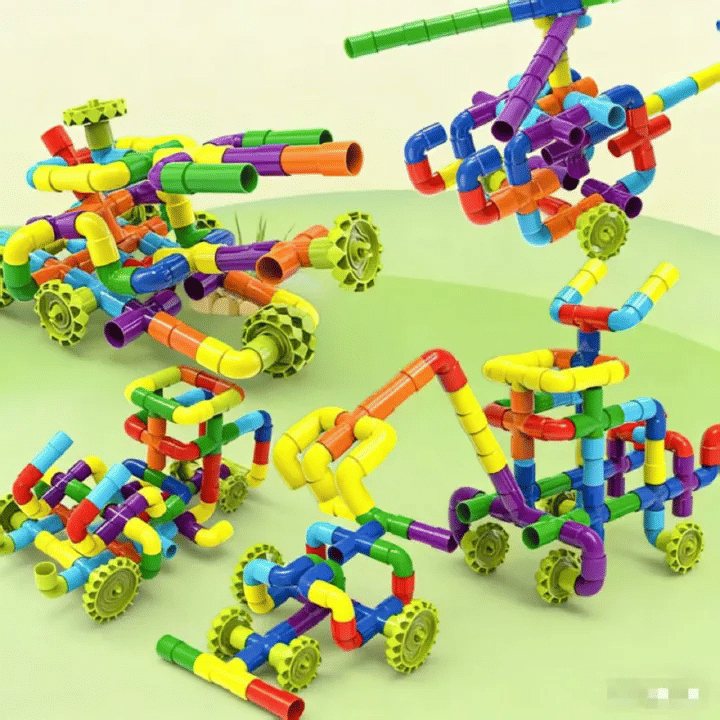 150-Piece STEM Educational Tube Pipe Building Blocks Toy Set