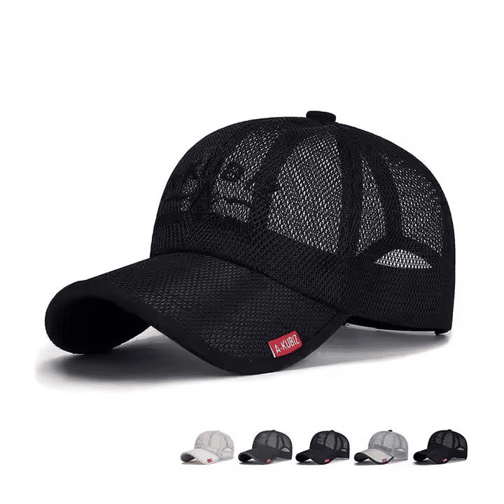 Solid Color Summer Mesh Baseball Cap Quick Dry Breathable Sun Protection Adjustable Snapback Hat