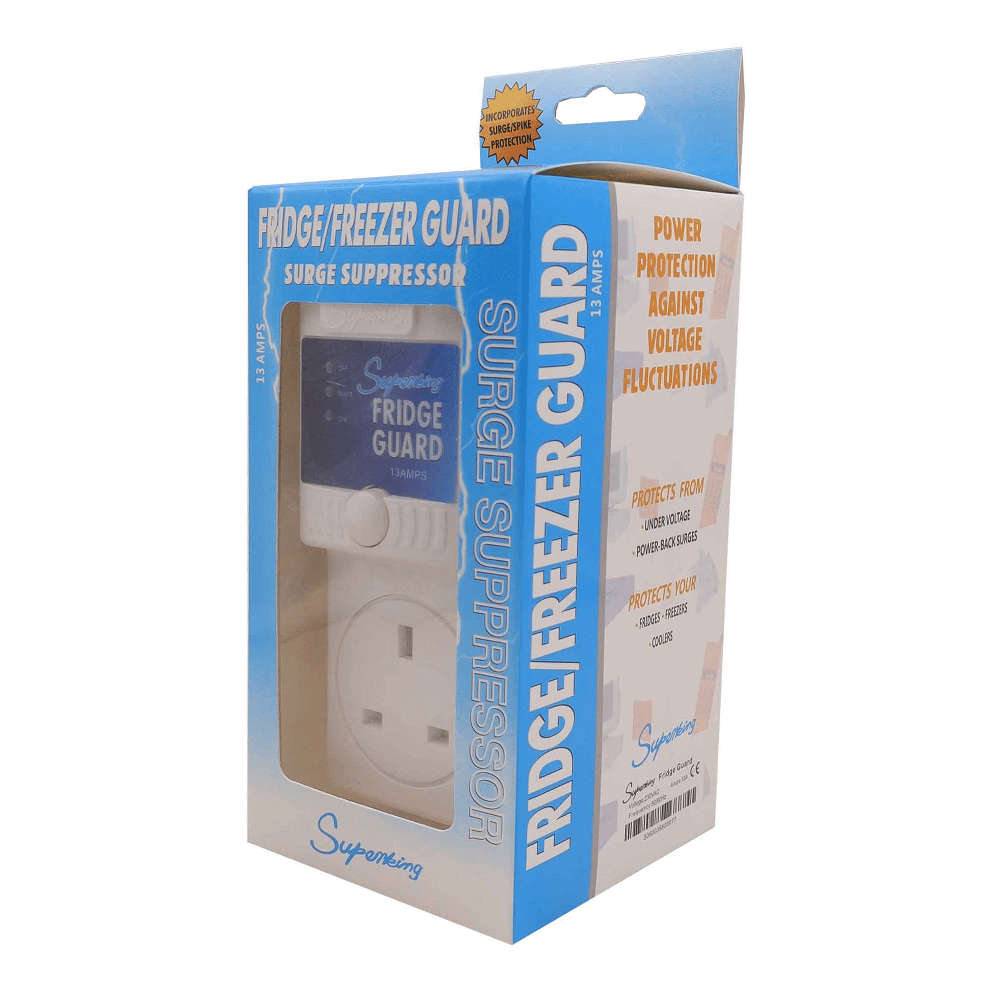Superking Fridge Guard Low Voltage Stabilizer Surge Protector White