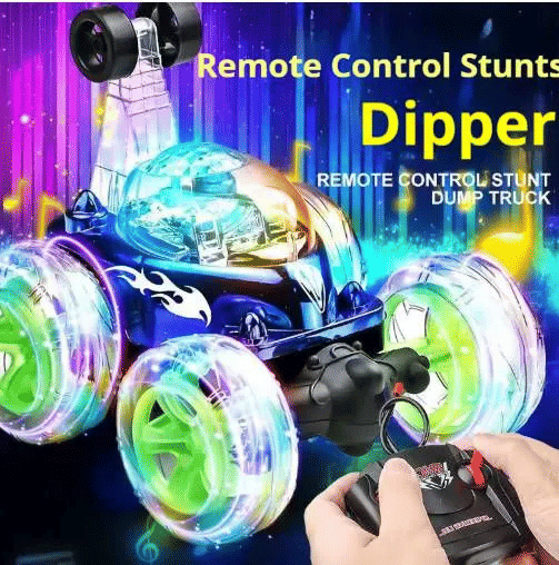 Rechargeable 360 Stunt Remote Control Car with Music and Lights