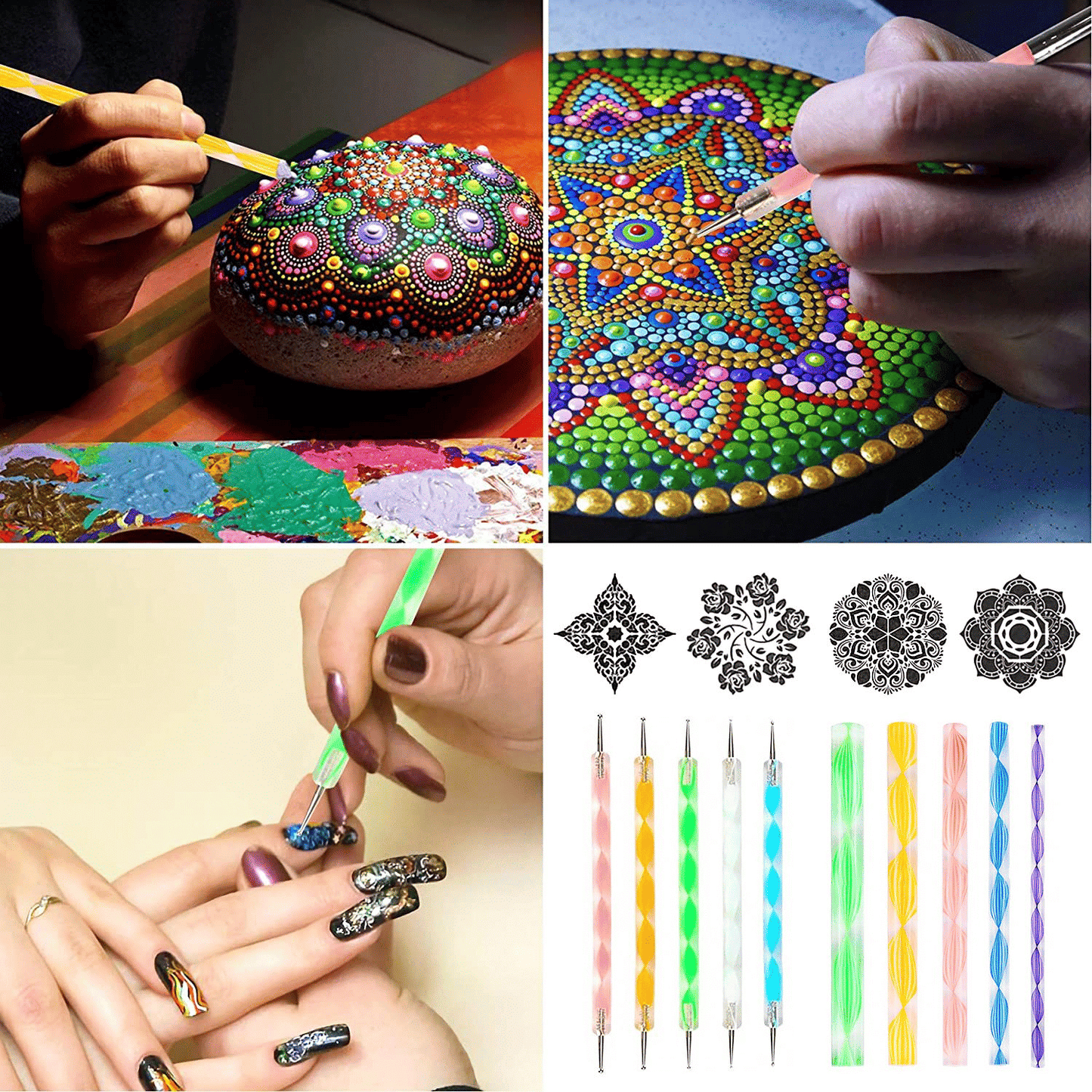 26-Piece Mandala Dotting Painting Tool Set with Stencils and Stylus