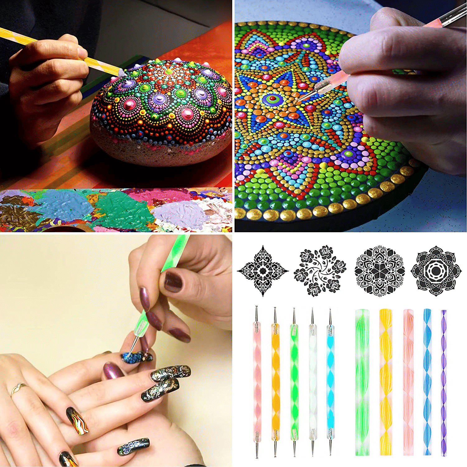 26-Piece Mandala Dotting Painting Tool Set with Stencils and Stylus