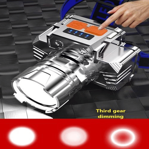 Powerful LED Headlamp: USB Rechargeable, Super Bright for Outdoor & Fishing