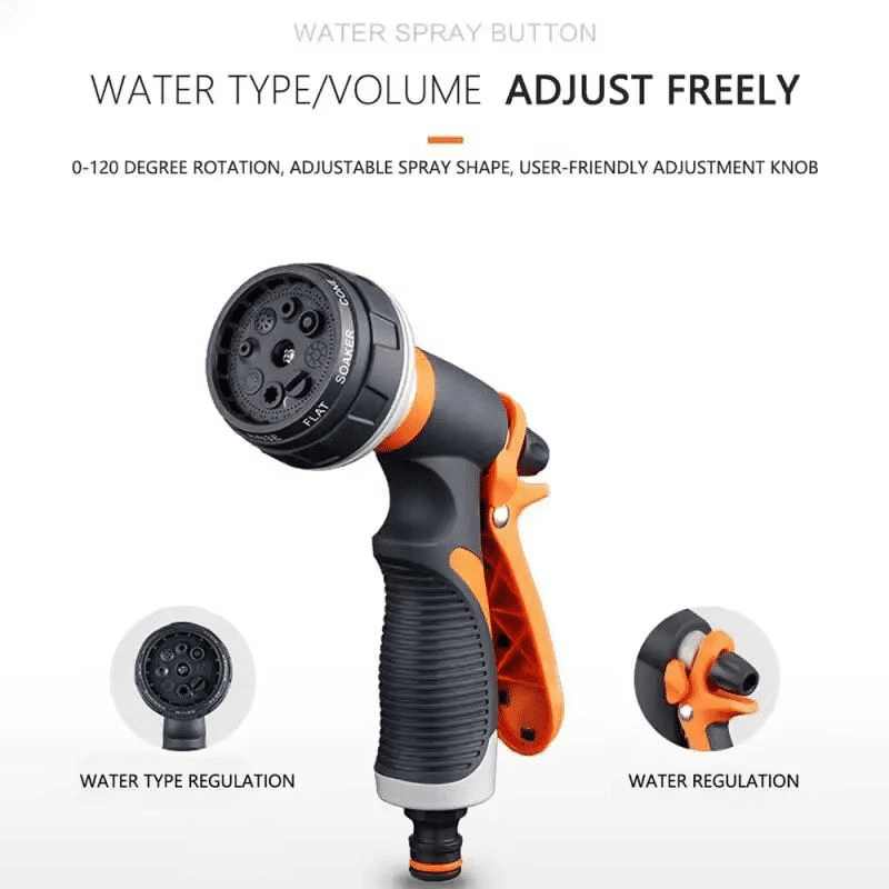 Generic High Pressure 8-Mode Garden Watering Nozzle Sprayer