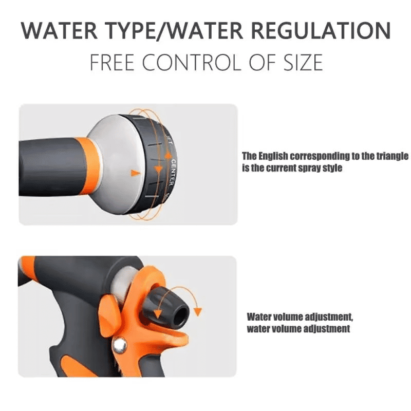 Generic High Pressure 8-Mode Garden Watering Nozzle Sprayer