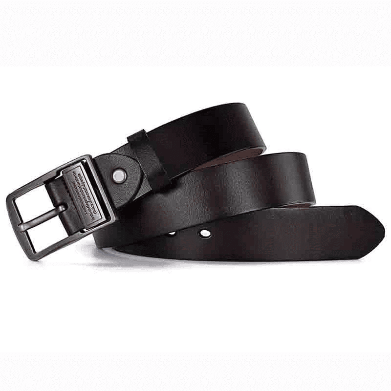 ZHJH Men's Retro PU Leather Needle Buckle Belt Casual Business Style