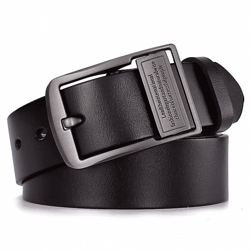 ZHJH Men's Retro PU Leather Needle Buckle Belt Casual Business Style