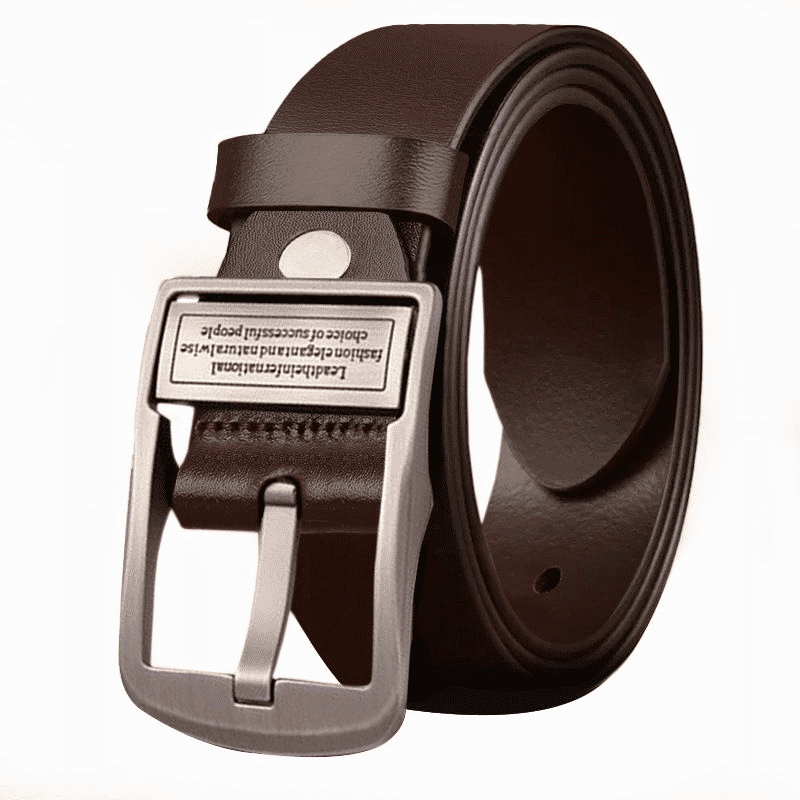 ZHJH Men's Retro PU Leather Needle Buckle Belt Casual Business Style