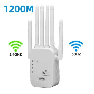 Powerful 1200Mbps Dual-Band WiFi Repeater Booster | 2.4G/5GHz Signal Extender
