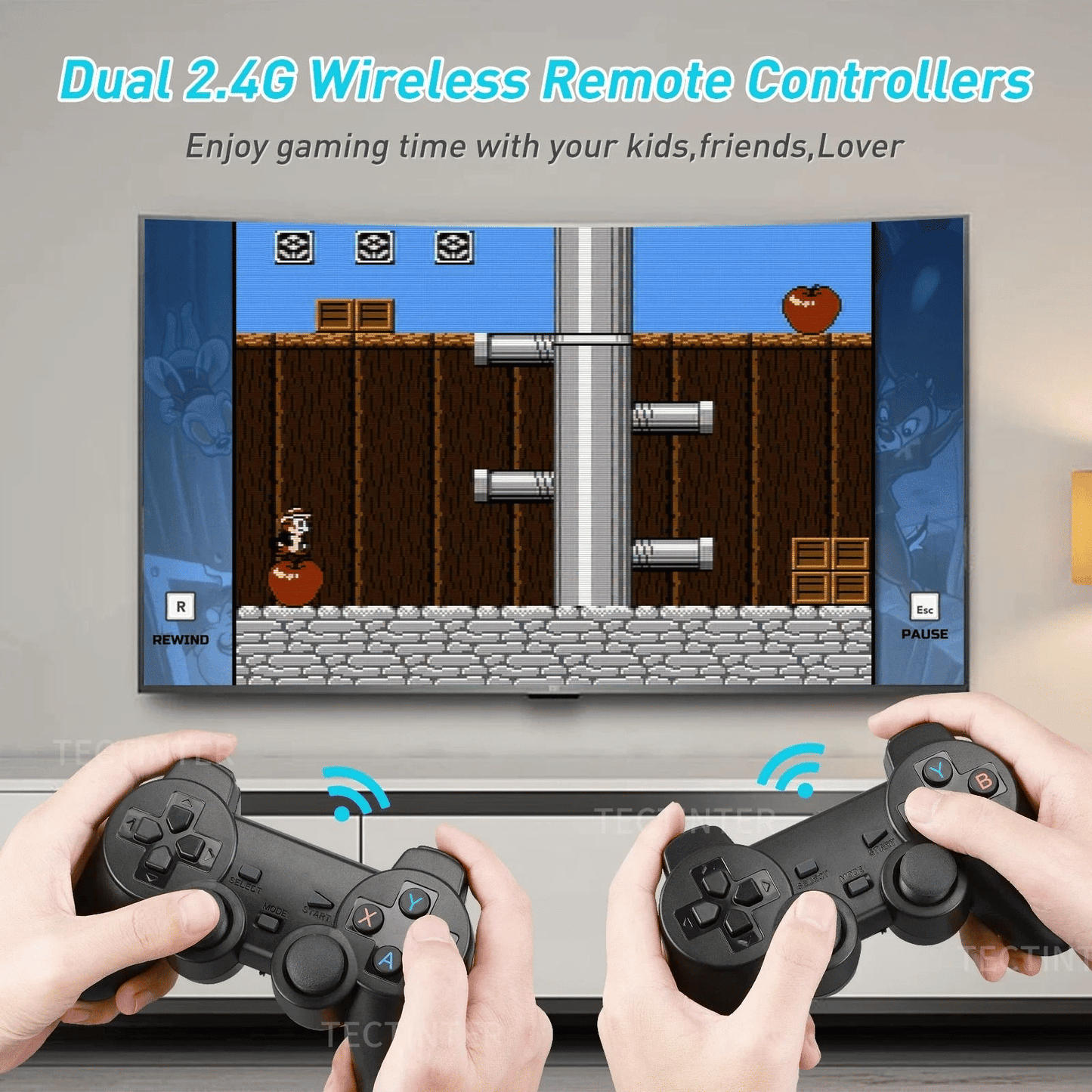4K HD Retro Video Game Console Stick: 64GB Storage, 20000+ Classic Games