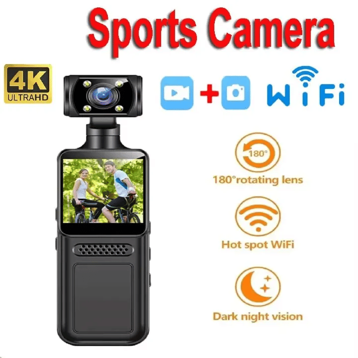 Generic Ultra HD 4K WiFi Action Camera Portable Black