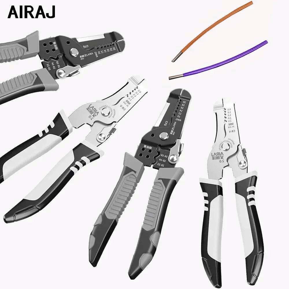 AIRAJ 6 in 1 Multifunctional Wire Stripper Crimping Pliers Tool