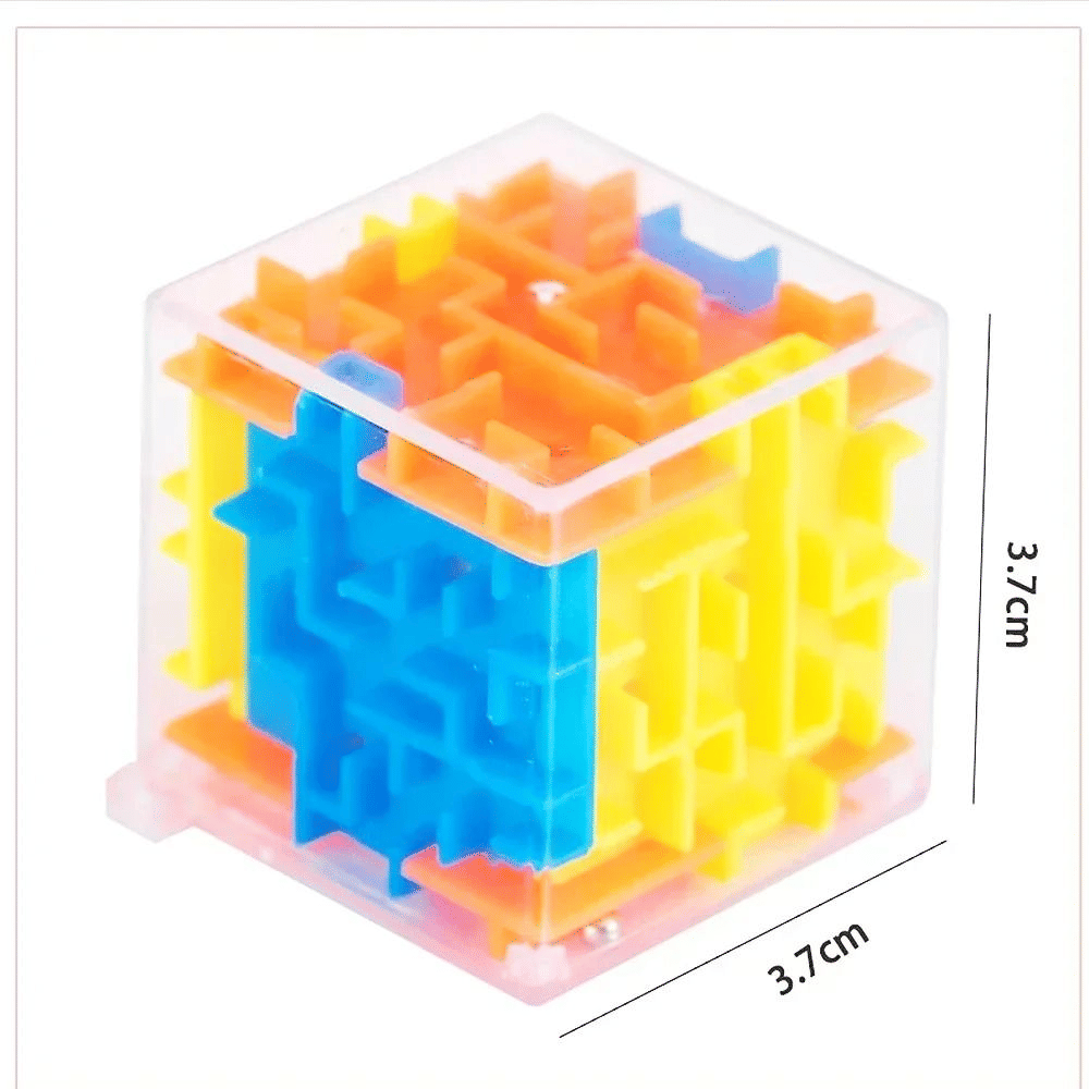 3D Maze Magic Cube Six-Sided Transparent Puzzle Rolling Ball