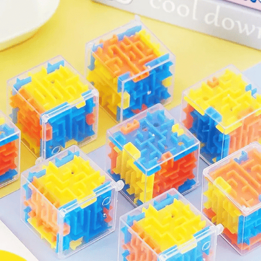 3D Maze Magic Cube Six-Sided Transparent Puzzle Rolling Ball