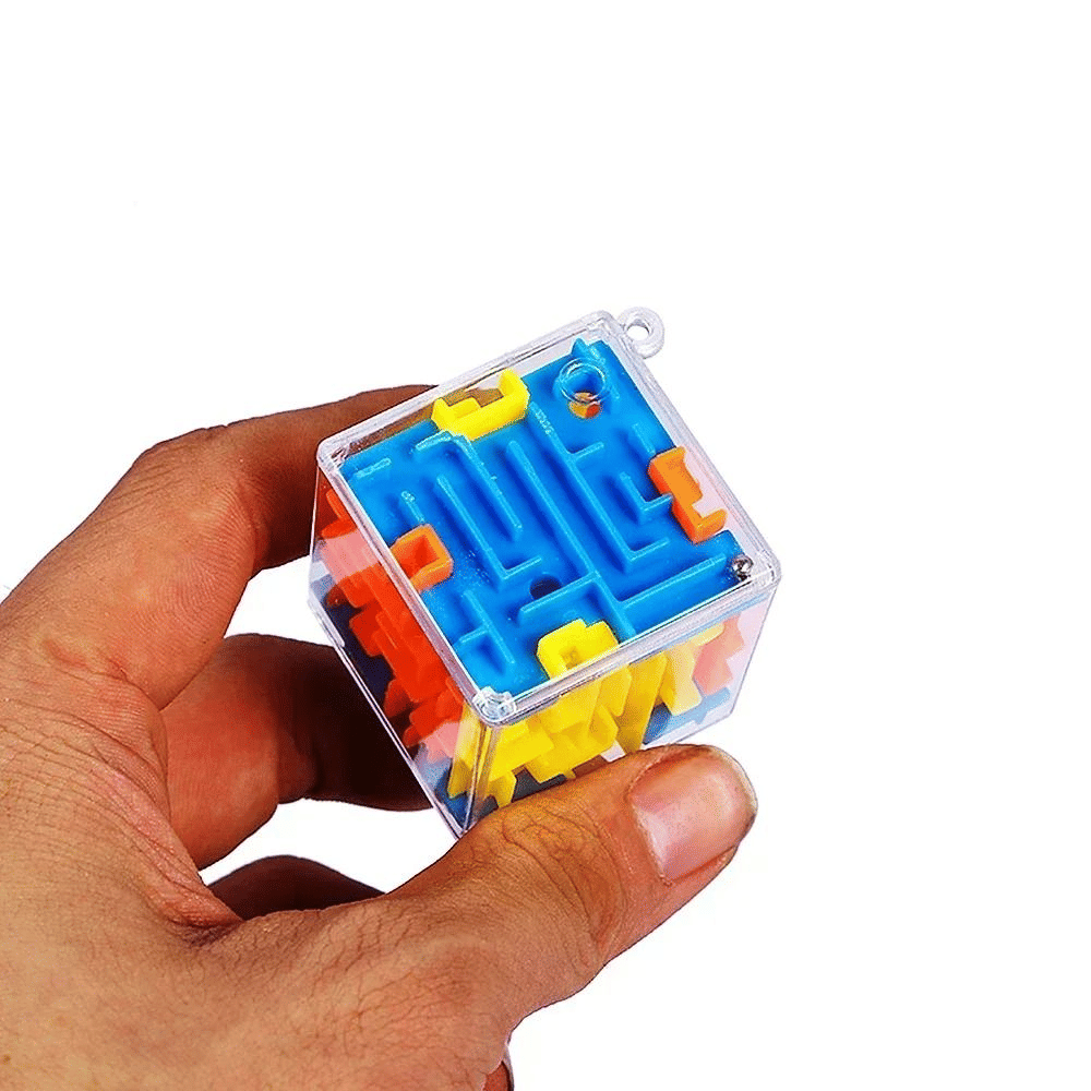 3D Maze Magic Cube Six-Sided Transparent Puzzle Rolling Ball