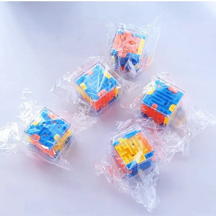 3D Maze Magic Cube Six-Sided Transparent Puzzle Rolling Ball