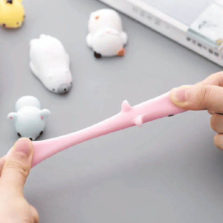 10pcs Random Cute Animal Stress Relief Toys Soft Rubber Figures
