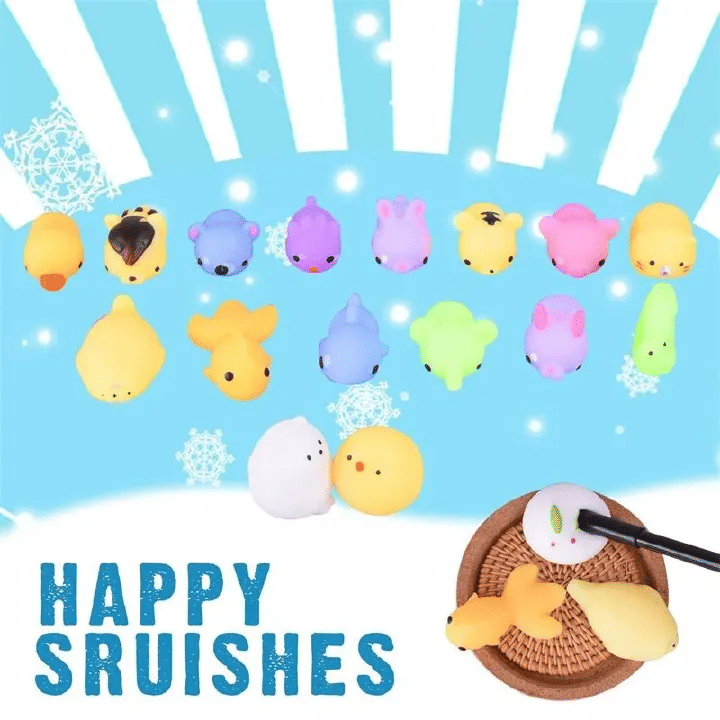 10pcs Random Cute Animal Stress Relief Toys Soft Rubber Figures