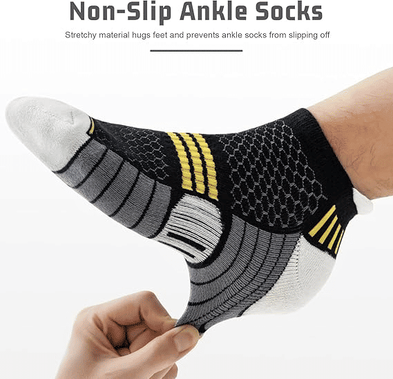 6-Pack Men's Athletic Ankle Socks: Cushioned, Breathable, Low-Cut, Multi-Color