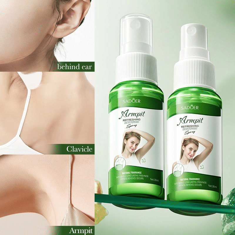 Underarm Odor Control Anti-Perspirant Spray Fragrance Sweat Reducing 30ml