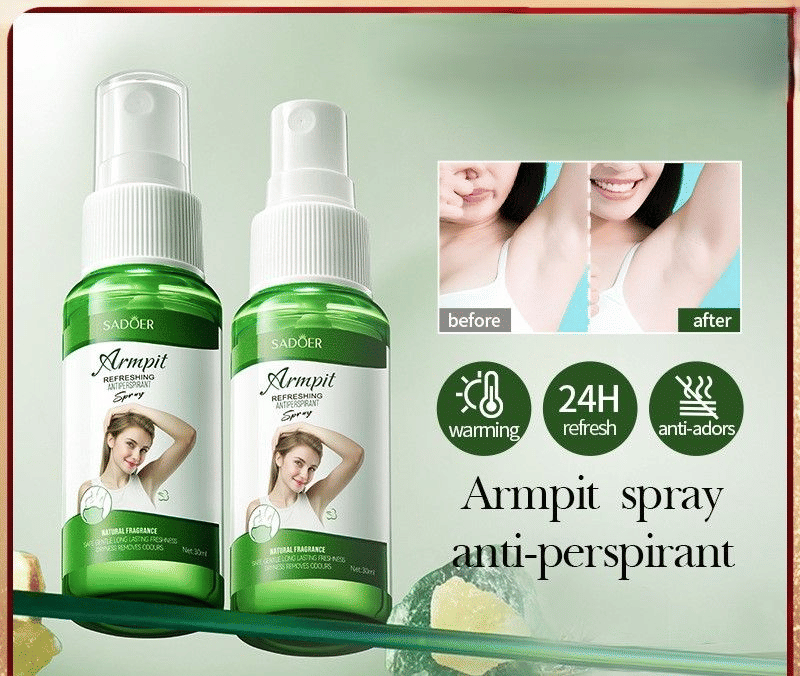 Underarm Odor Control Anti-Perspirant Spray Fragrance Sweat Reducing 30ml