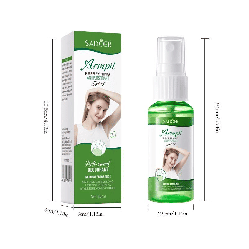 Underarm Odor Control Anti-Perspirant Spray Fragrance Sweat Reducing 30ml