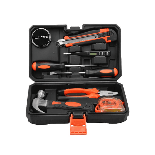 9-Piece Hand Tool Repair Kit with Plastic Storage Case