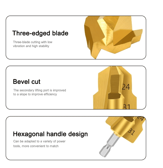 PPR Pipe Reamer Drill Bit Set 20mm 25mm 32mm Hex Shank