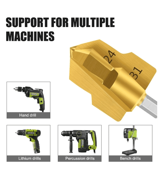 PPR Pipe Reamer Drill Bit Set 20mm 25mm 32mm Hex Shank