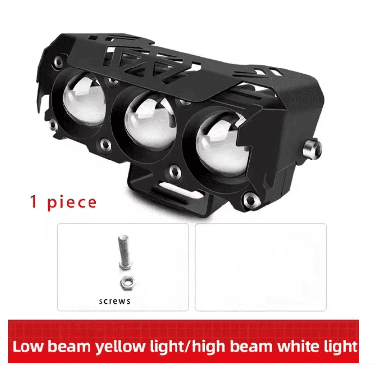 Powerful Motorcycle Three-Eye LED Spotlights for Enhanced Electric Vehicle Visibility