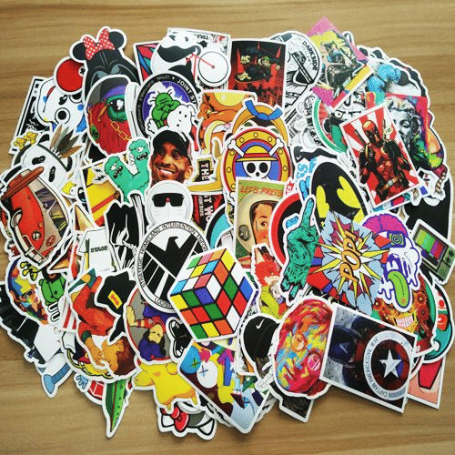 100PCS Graffiti Sticker Set for Laptop and Vehicle