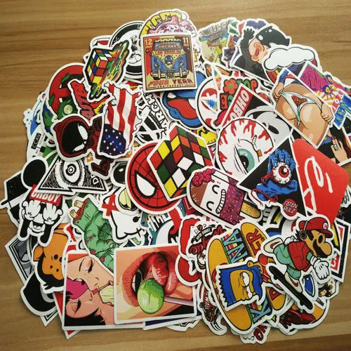 100PCS Graffiti Sticker Set for Laptop and Vehicle