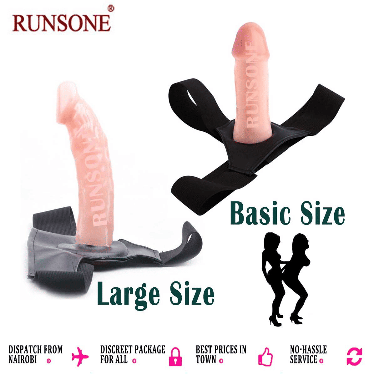 Realistic Hollow Strap-On Dildo with Adjustable Harness for Couples Adult Play