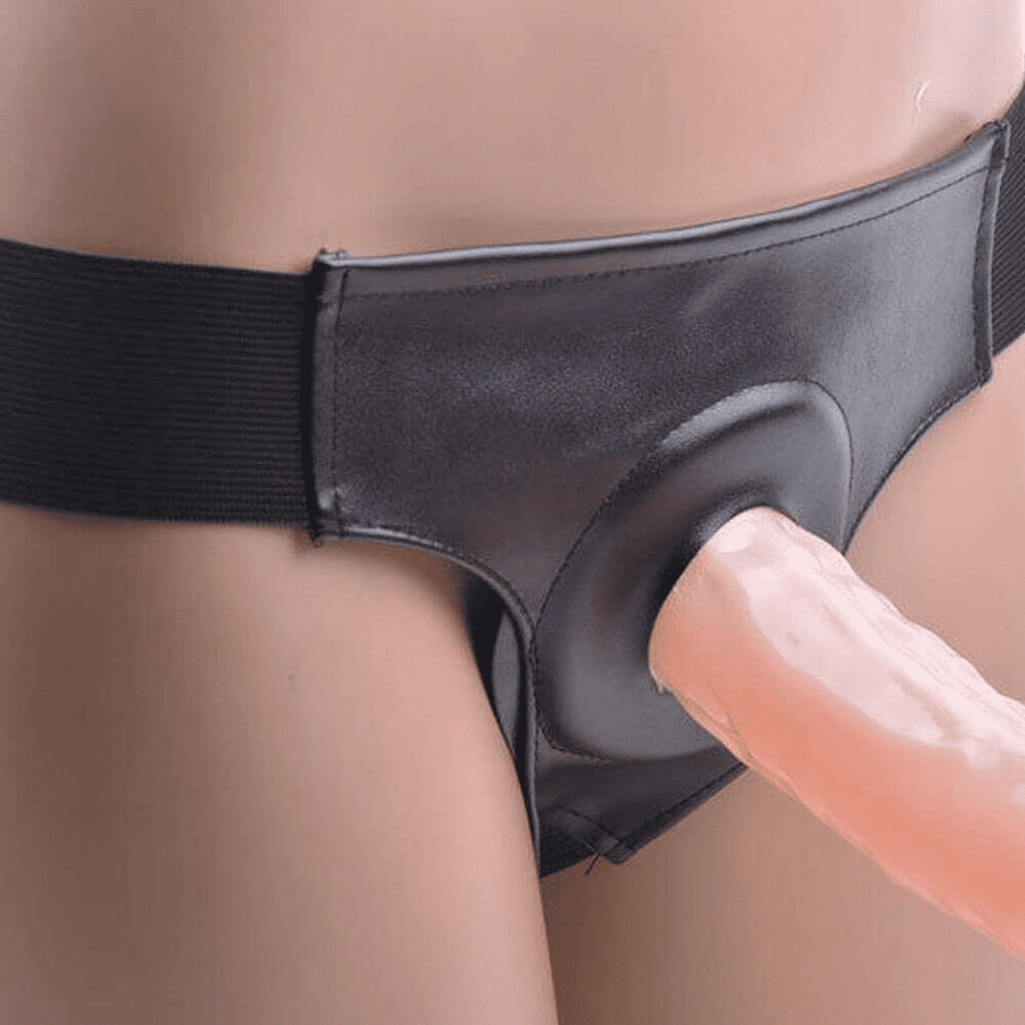 Realistic Hollow Strap-On Dildo with Adjustable Harness for Couples Adult Play