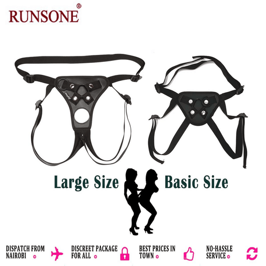 Premium Adjustable Strapon Harness for Dildo & Anal Plug - BDSM Fetish Belt