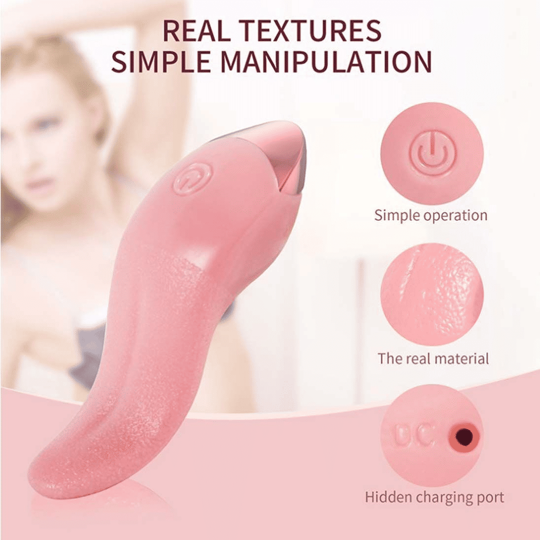 Realistic Tongue Licking Vibrator, G-Spot Clitoral Stimulator, Soft Ro NairoMarket Realistic Tongue Licking Vibrator, G-Spot Clitoral Stimulator, Soft Ro NairoMarket